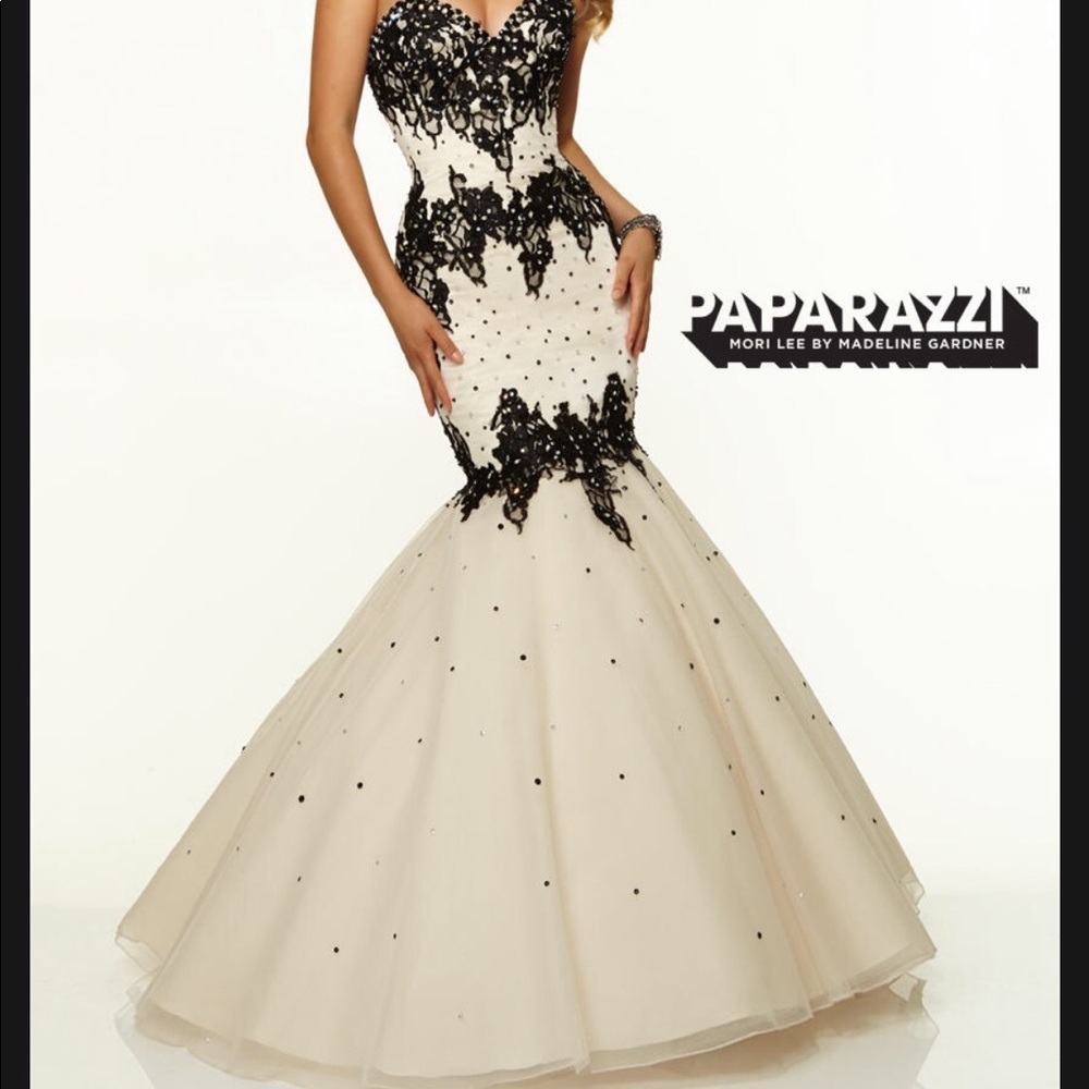 mori lee size four beaded mermaid prom dress
